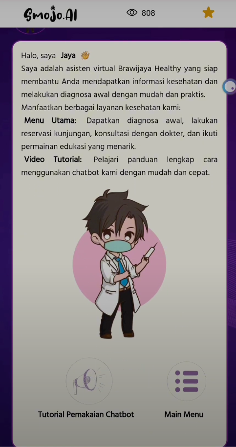 Brawijaya Healthy Chatbot project screenshot